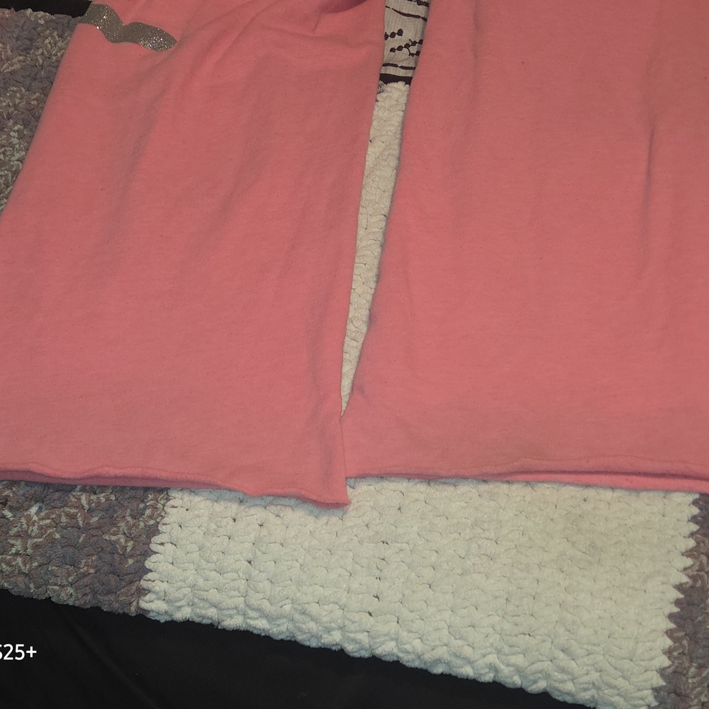 Pink Long Sleeve Shirt with Silver Detail